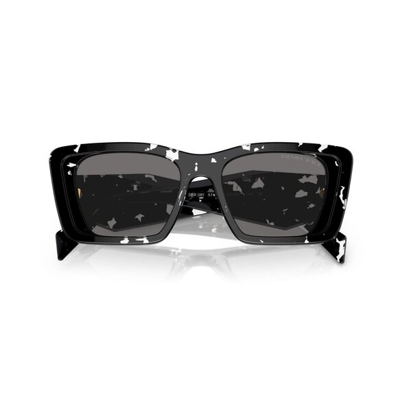 New PRADA Black Polarised Butterfly SPR 08Y 15S-5Z1 Sunglasses Women - Picture 4 of 6